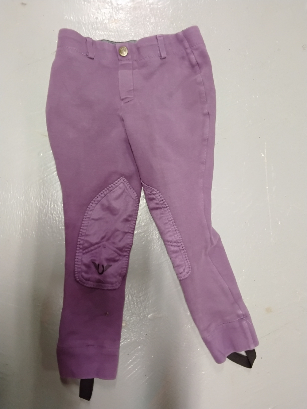Girls Lilac Equestrian Riding Breeches - Purple
